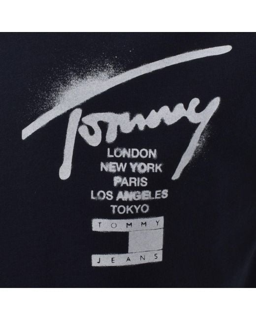 Tommy Hilfiger Blue Sign City T Shirt for men