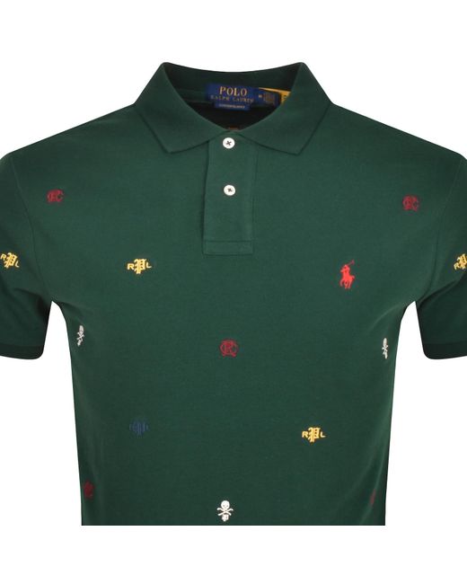 Ralph Lauren Green Polo T Shirt for men