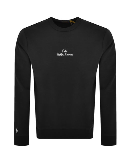 Ralph Lauren Black Crew Neck Sweatshirt for men