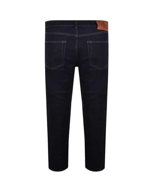 Calvin Klein Blue Jeans Straight Fit Jeans Dark for men