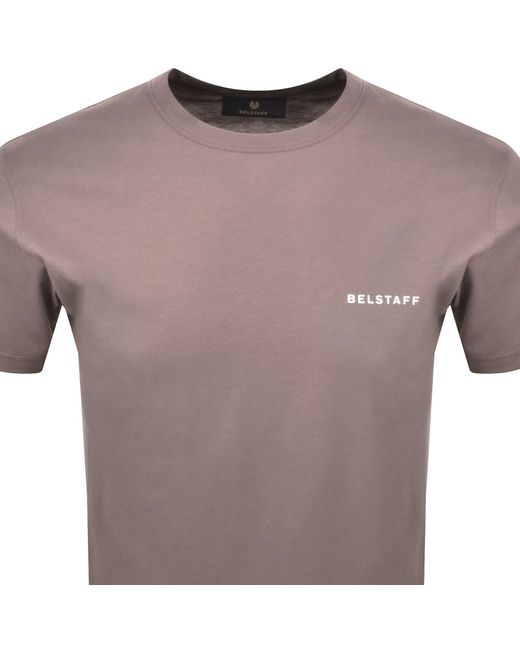 Belstaff Gray Border T Shirt Asphalt for men