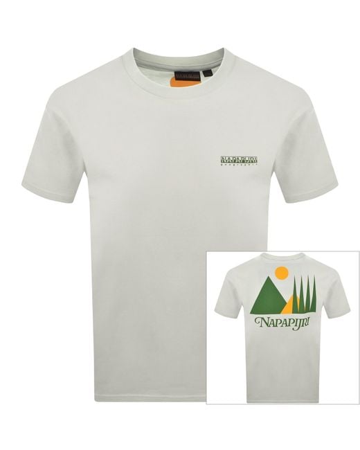 Napapijri Gray Yose T Shirt for men