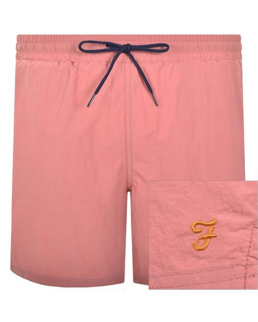 Farah Pink Farah Colbert Swim Shorts Carnation for men