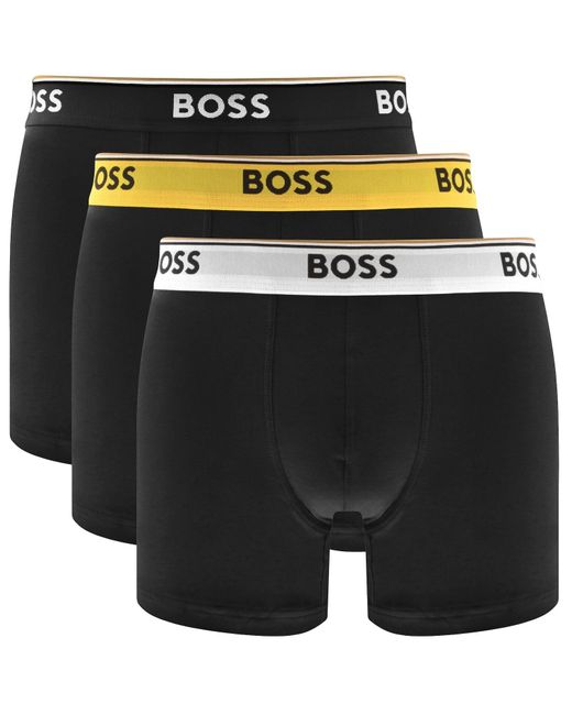 BOSS BUSINESS Black Boss Underwear 3 Pack Power Boxer Briefs for men