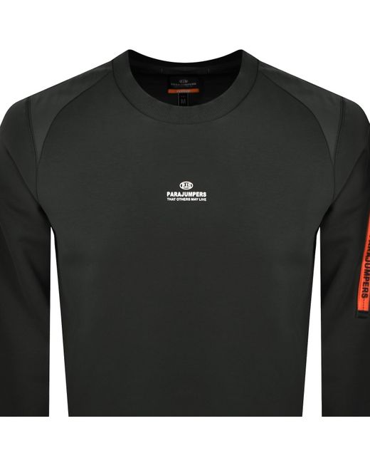 Parajumpers Black Sabre Basic Sweatshirt for men