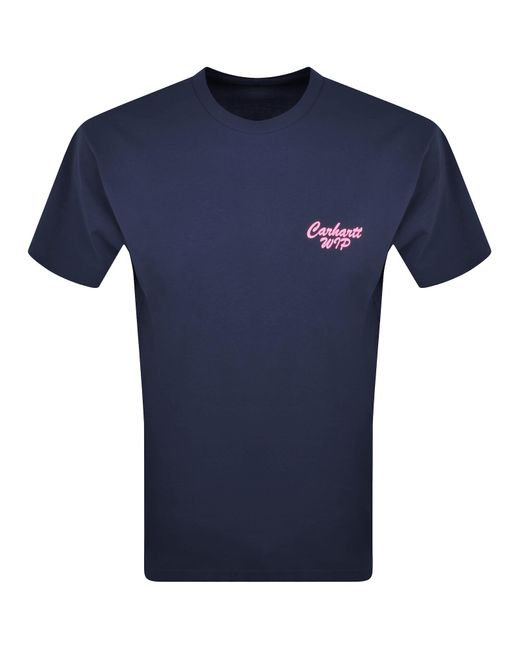 Carhartt Blue Friendship T Shirt for men