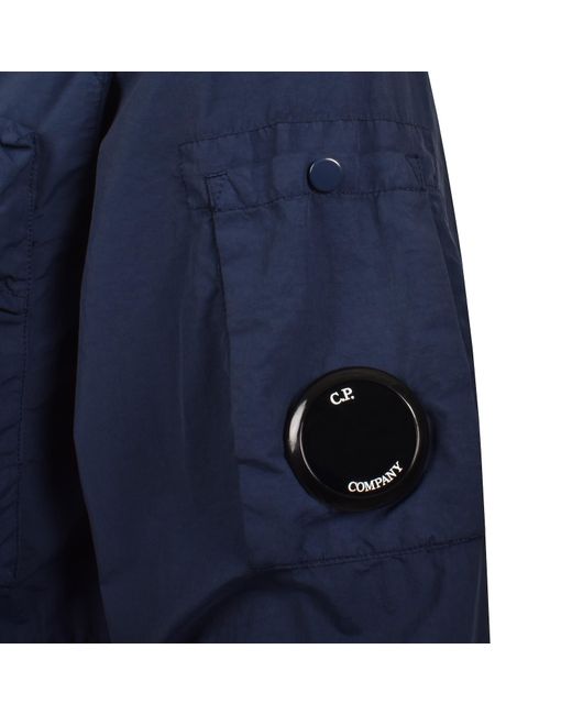 C P Company Blue Cp Company Lens Overshirt Midnight for men