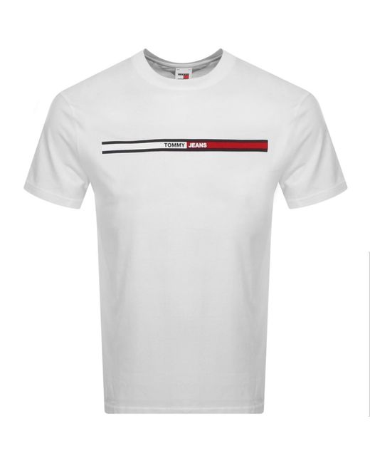 Tommy Hilfiger White Essential Logo T Shirt for men