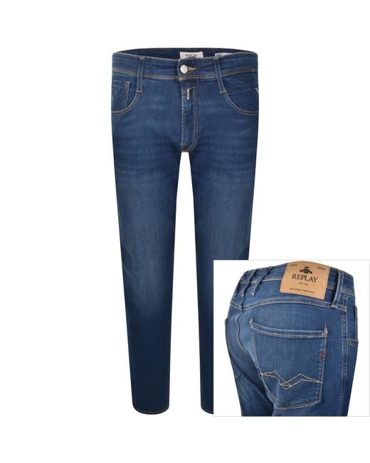 Replay Blue Anbass Jeans for men