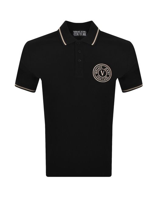 Versace Jeans Black Couture Polo T Shirt for men