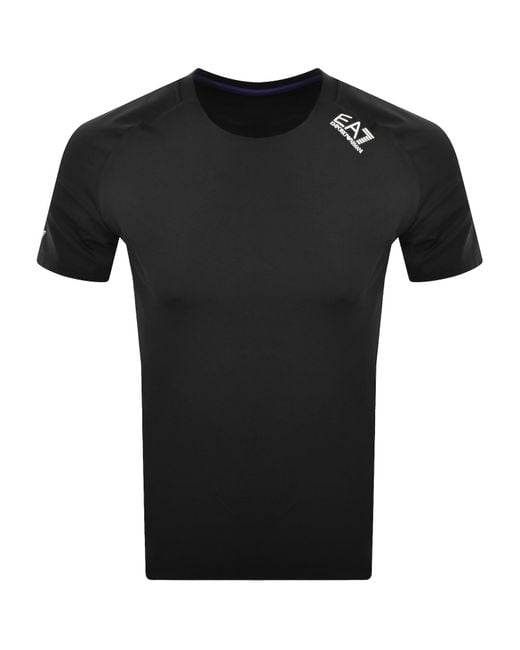 EA7 Black Emporio Armani Dynamic T Shirt for men