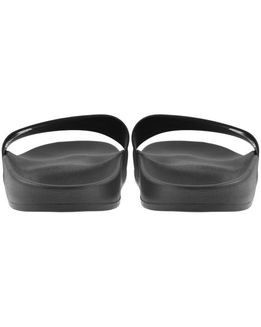 Fred Perry Black Logo Sliders for men
