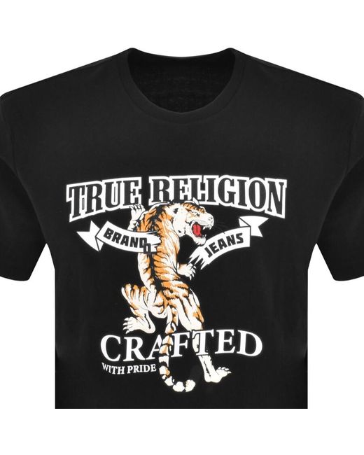 True Religion Black Jeans Tiger T Shirt for men