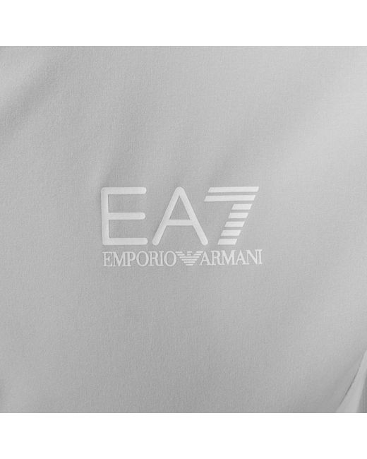 EA7 Gray Emporio Armani Half Zip Sweatshirt for men