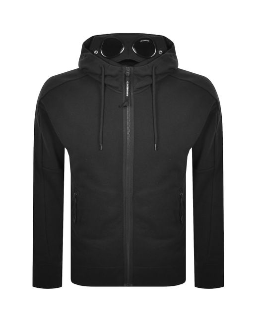 C P Company Black Cp Company Diagonal Hoodie for men