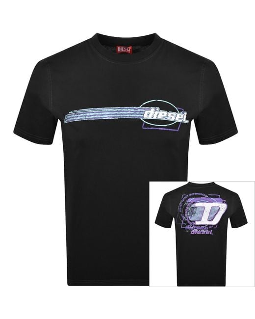 DIESEL Black T Boxt Div T Shirt for men