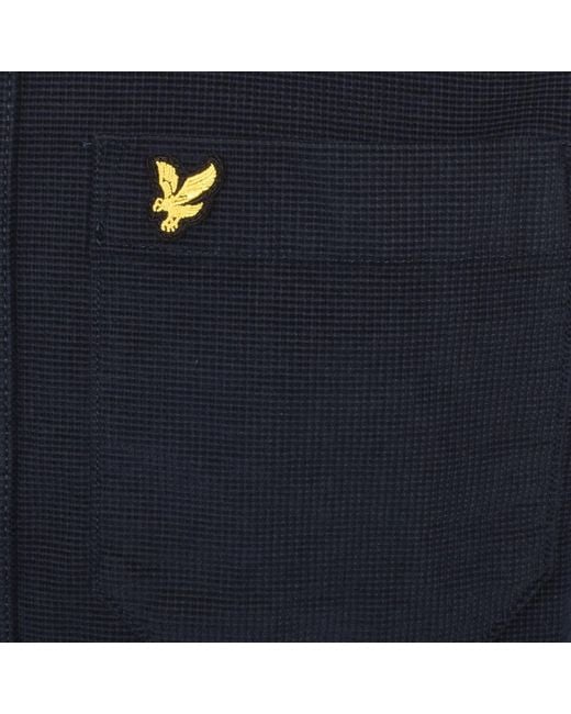 Lyle & Scott Blue Corduroy Long Sleeve Shirt for men