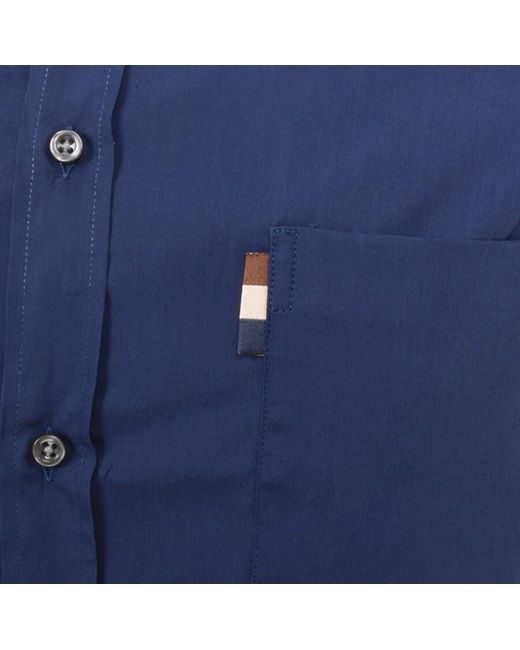 Aquascutum Blue London Short Sleeve Shirt for men