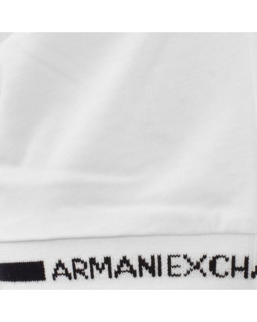 Armani Exchange White Short Sleeve Tipped T Shirt for men