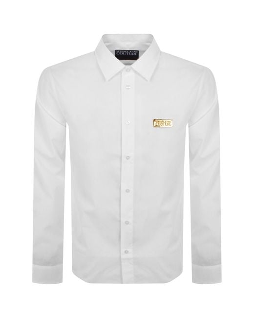 Versace Jeans White Couture Long Sleeve Shirt for men