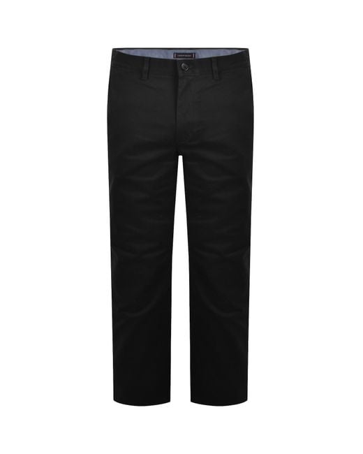 Tommy Hilfiger Black Core Denton Twill Trousers for men