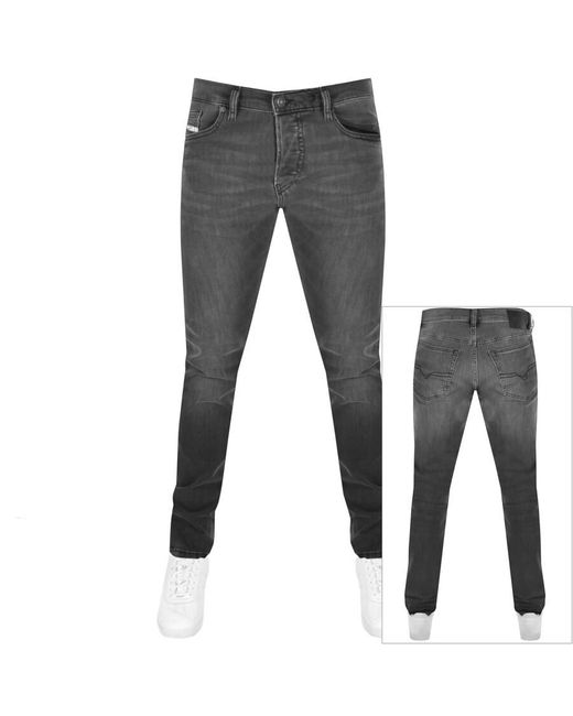 DIESEL Gray D Luster Slim Fit Jeans Mid Wash for men