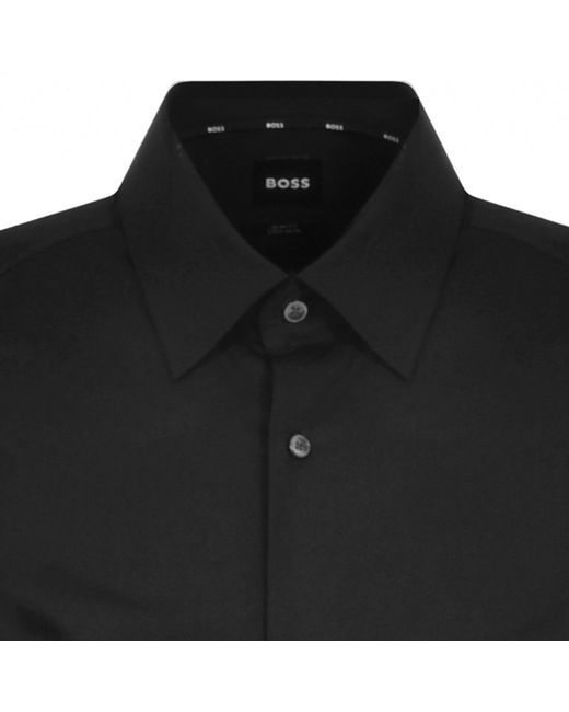 BOSS BUSINESS Black Boss H Joe Kent Long Sleeved Shirt for men