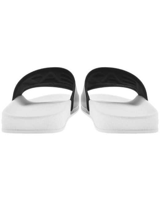 EA7 White Emporio Armani Sliders Black for men