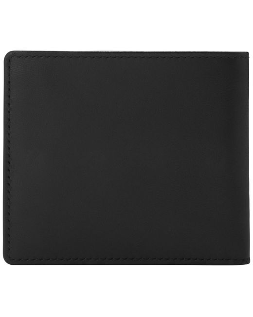 HUGO Black Leather Folding Wallet for men