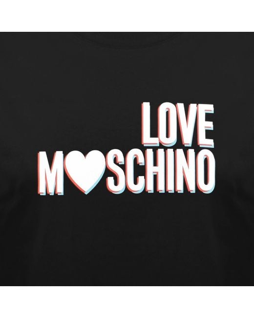 Moschino Black Graphic T Shirt for men