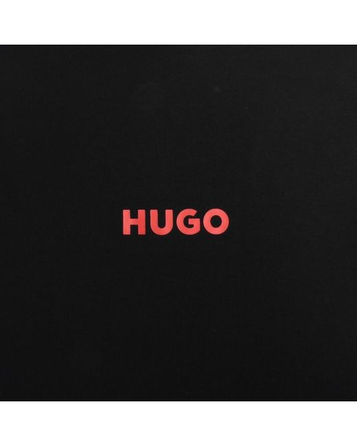 HUGO Black Lounge Linked Hoodie for men