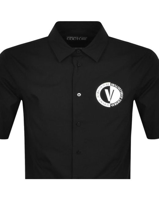 Versace Black Couture Short Sleeve Shirt for men