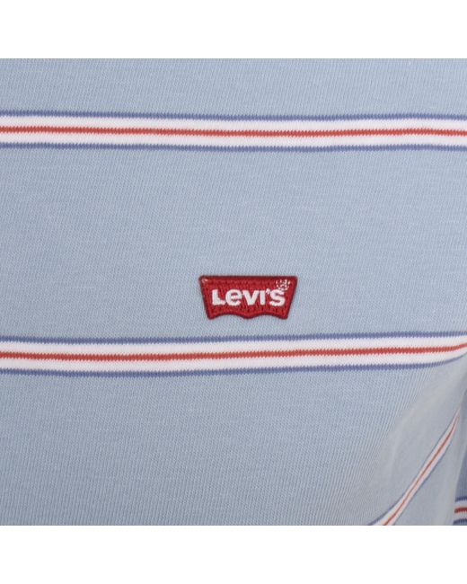Levi's Blue Original Housemark Logo T Shirt for men