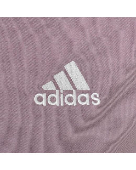Adidas Originals Purple Adidas Sportswear 3 Stripes T Shirt for men