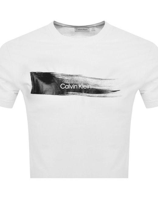 Calvin Klein White Logo T Shirt for men