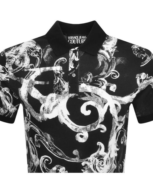 Versace Black Couture Polo T Shirt for men