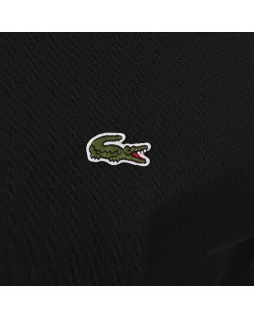 Lacoste Black Short Sleeved Polo T Shirt for men