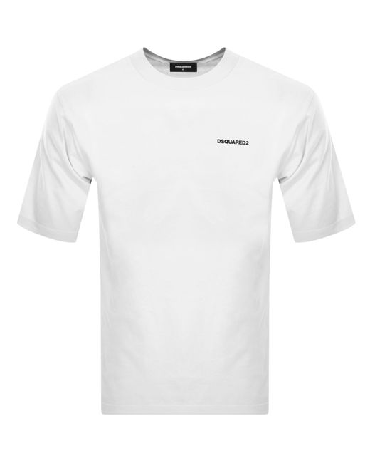 DSquared² White Loose Fit T Shirt for men
