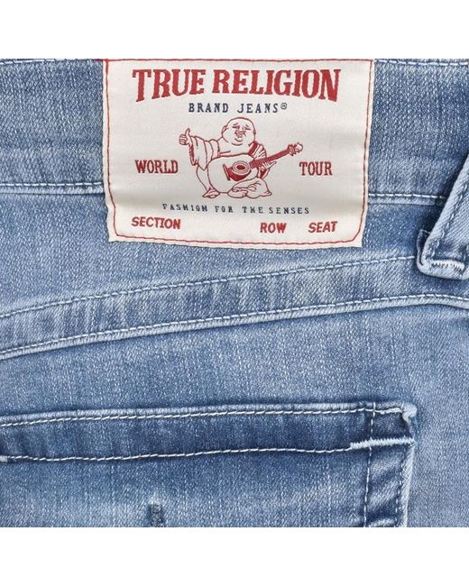 True Religion Blue Ricky Flap Light Wash Jeans for men