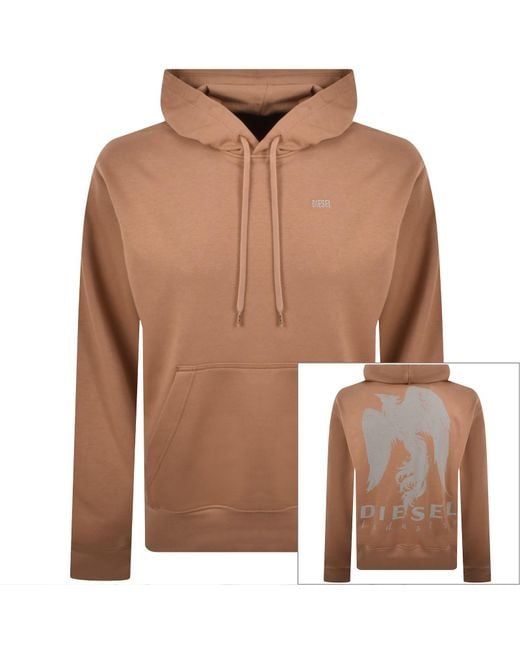 DIESEL Brown S Macs Hoodie for men