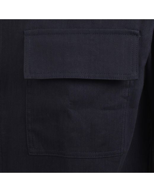BOSS BUSINESS Blue Boss Cai Linen Blend Shirt Dark for men