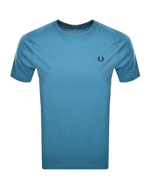Fred Perry Blue Crew Neck T Shirt for men