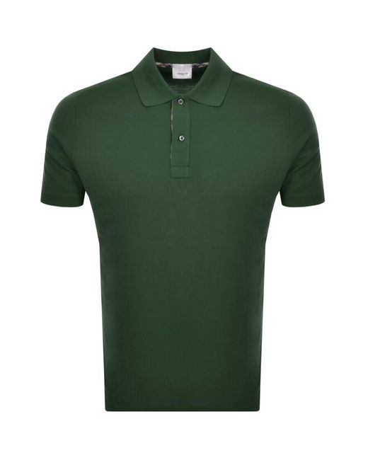 Aquascutum Green Pique Polo T Shirt for men