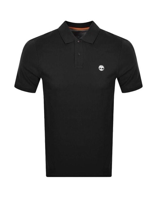 Timberland Black Basic Short Sleeved Polo T Shirt for men