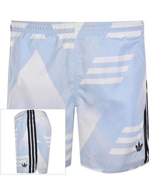 Adidas Originals Blue All Over Print Shorts for men