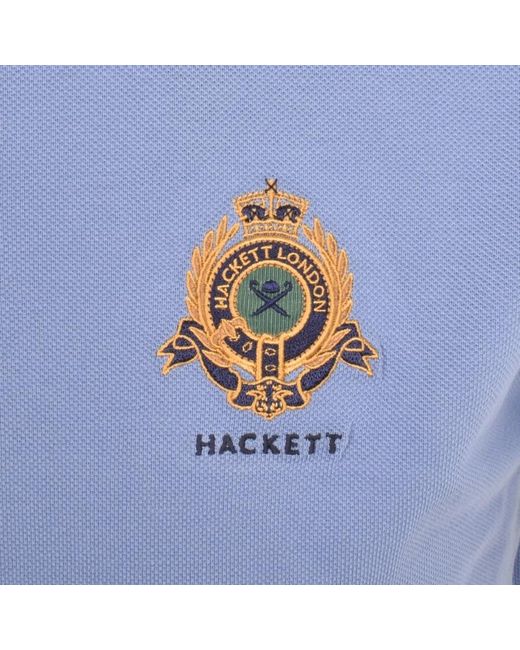 Hackett Blue Logo Polo T Shirt In for men