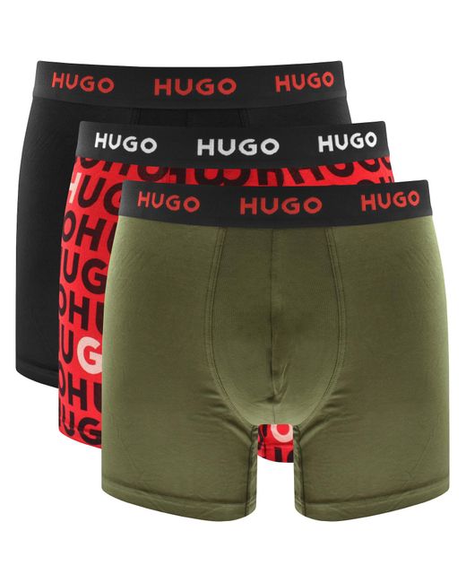 HUGO Green Underwear 3 Pack Boxer Briefs for men