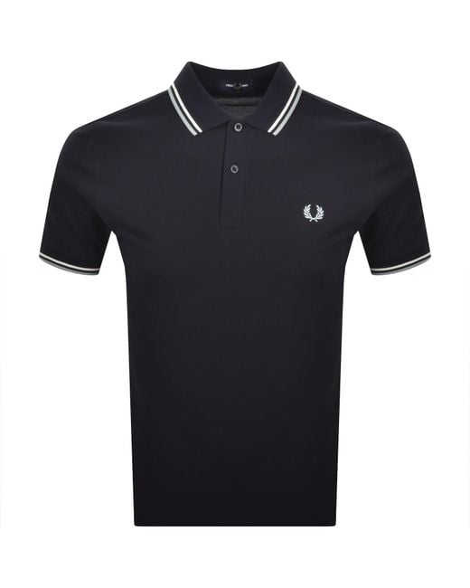 Fred Perry Black Twin Tipped Polo T Shirt for men