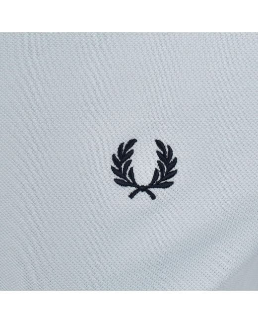 Fred Perry Blue Twin Tipped Polo T Shirt for men