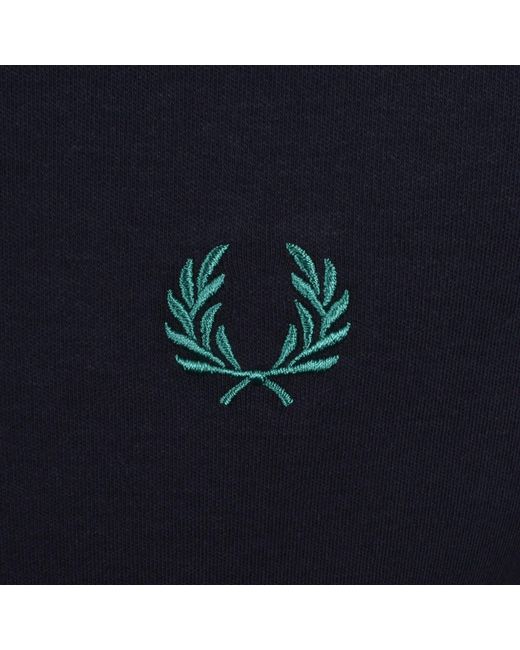 Fred Perry Black Jacquard Cuff T Shirt for men